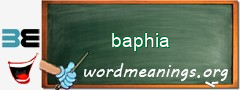 WordMeaning blackboard for baphia